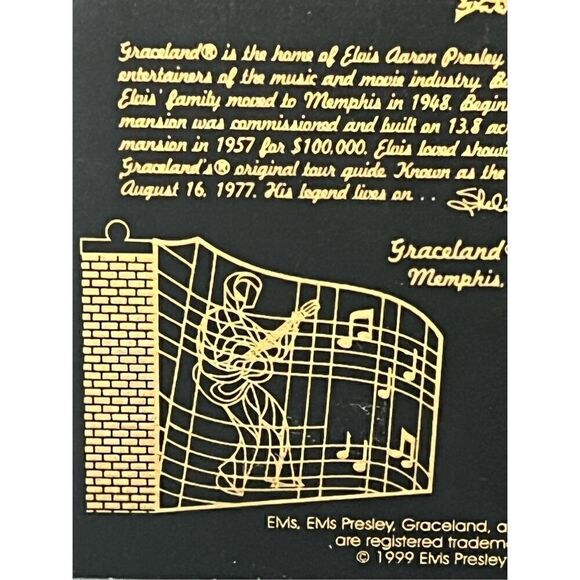 Vtg. E.P.E. Elvis Presley Graceland Mansion Wood Free-Standing 3D Model EUC 9x5” - Picture 9 of 15